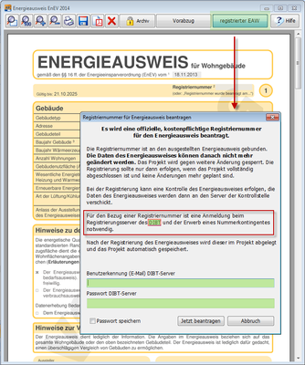 Vergabe Registriernummer Energieausweis