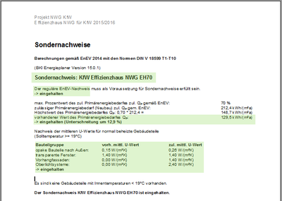 Formular Sondernachweise